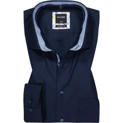 OLYMP Luxor Modern Fit 69EL 1221/79/08 Hemd, Baumwolle, Extra langer Arm, Kobaltblau, Kobalt