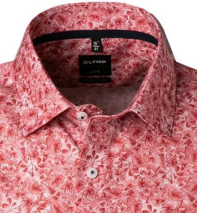 OLYMP Luxor Modern Fit 1211/72/35 Kurzarmhemd, Popeline, Rot-weiß gemustert, Rot 3 OLYMP Luxor Modern Fit 1211/72/35 Kurzarmhemd, Popeline, Rot-weiß gemustert, Rot – Bild 3
