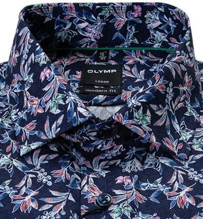 OLYMP Luxor Modern Fit 69EL 1213/79/35 Hemd, Baumwolle, Extra langer Arm, Rot-blau gemustert, Rot 3 OLYMP Luxor Modern Fit 69EL 1213/79/35 Hemd, Baumwolle, Extra langer Arm, Rot-blau gemustert, Rot – Bild 3