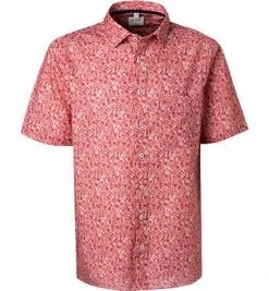 OLYMP Luxor Comfort Fit 1011/72/35 Kurzarmhemd, Popeline, Rot gemustert, Rot