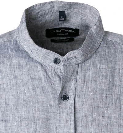 CasaModa Hemd 913655800/103 Kurzarmhemd, Casual Fit, Reines Leinen, Navy meliert, Navy 3 CasaModa Hemd 913655800/103 Kurzarmhemd, Casual Fit, Reines Leinen, Navy meliert, Navy – Bild 3