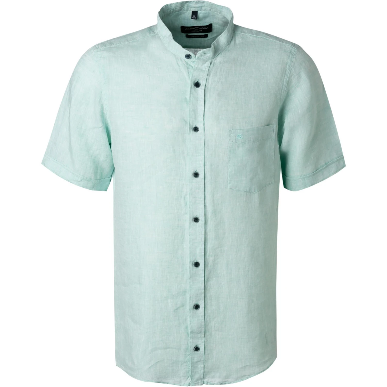 CasaModa Hemd 913655800/302 Kurzarmhemd, Casual Fit, Reines Leinen, Minze meliert, Minze 1 CasaModa Hemd 913655800/302 Kurzarmhemd, Casual Fit, Reines Leinen, Minze meliert, Minze