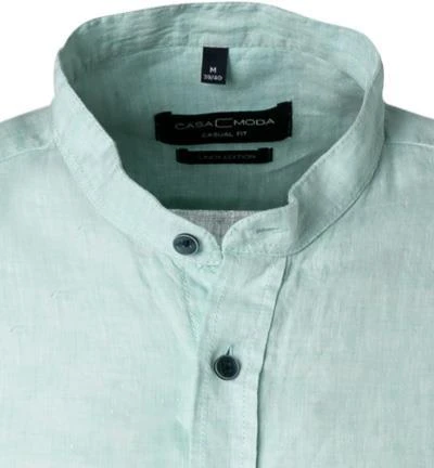CasaModa Hemd 913655800/302 Kurzarmhemd, Casual Fit, Reines Leinen, Minze meliert, Minze 3 CasaModa Hemd 913655800/302 Kurzarmhemd, Casual Fit, Reines Leinen, Minze meliert, Minze – Bild 3