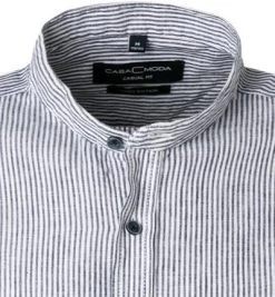 CasaModa Hemd 913656000/101 Kurzarmhemd, Casual Fit, Leinen-Baumwolle, Navy gestreift, Navy -hemdenverkauf 368614 norm2