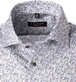 ETERNA Hemd 3423/C19K/22 Kurzarmhemd, Modern Fit, Baumwolle, Blau-weiß , Weiß-blau -hemdenverkauf 368637 norm2