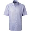 ETERNA Hemd 3424/K19K/12 Kurzarmhemd, Comfort Fit, Baumwolle, Flieder gemustert, Blau