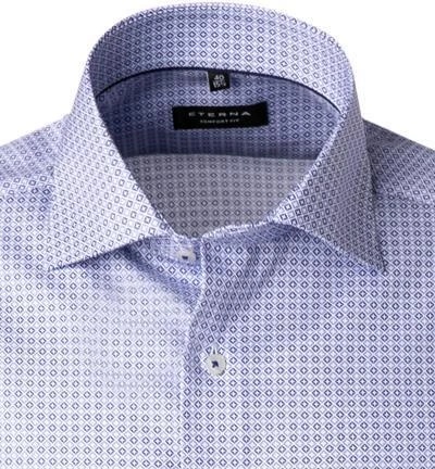 ETERNA Hemd 3424/K19K/12 Kurzarmhemd, Comfort Fit, Baumwolle, Flieder gemustert, Blau 3 ETERNA Hemd 3424/K19K/12 Kurzarmhemd, Comfort Fit, Baumwolle, Flieder gemustert, Blau – Bild 3