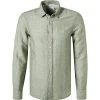 Calvin Klein Hemd K10K107110/MSS Slim Fit, Leinen-Baumwolle, Khaki meliert, Khaki