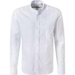 ETERNA Hemd 2450/VS9S/02 Regular Fit, Leinen-Baumwolle, Weiß meliert, Weiß