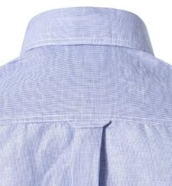 ETERNA Hemd 2452/WS9B/14 Kurzarmhemd, Regular Fit, Leinen-Baumwolle, Blau gestreift, Blau -hemdenverkauf 368695 norm3