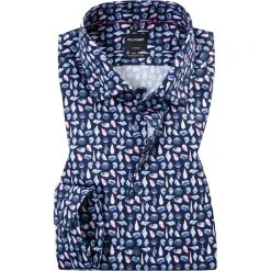 OLYMP Luxor Modern Fit 1227/74/30 Hemd, Baumwolle, Rose-blau gemustert, Rose