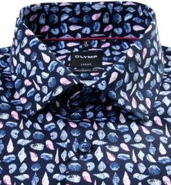 OLYMP Luxor Modern Fit 1227/74/30 Hemd, Baumwolle, Rose-blau gemustert, Rose -hemdenverkauf 368740 norm2