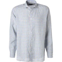 ETON Hemd 1000/03049/ Contemporary Fit, Reines Leinen, Weiß-braun kariert, Weiß-braun
