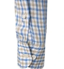 ETON Hemd 1000/03049/ Contemporary Fit, Reines Leinen, Weiß-braun kariert, Weiß-braun -hemdenverkauf 368859 norm3