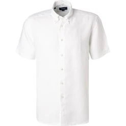 ETON Hemd 1000/03070/00 Kurzarmhemd, Slim Fit, Reines Leinen, Weiß