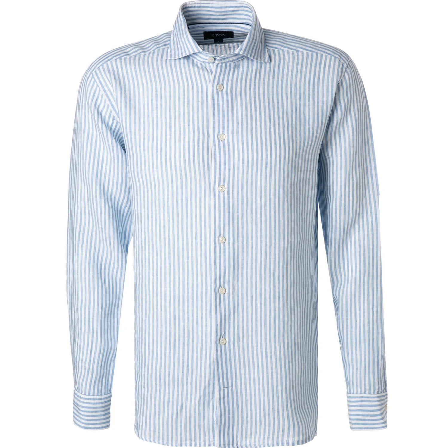 ETON Hemd 1000/02062/21 Slim Fit, Reines Leinen, Blau gestreift, Hellblau 1 ETON Hemd 1000/02062/21 Slim Fit, Reines Leinen, Blau gestreift, Hellblau