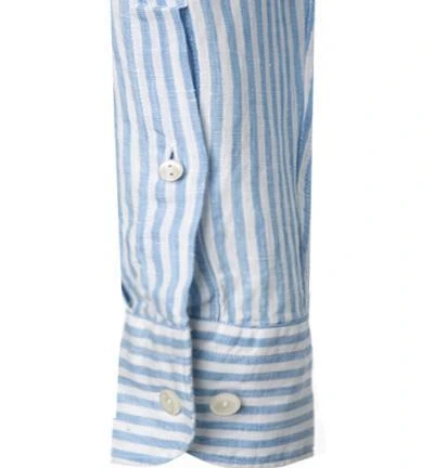 ETON Hemd 1000/02062/21 Slim Fit, Reines Leinen, Blau gestreift, Hellblau 4 ETON Hemd 1000/02062/21 Slim Fit, Reines Leinen, Blau gestreift, Hellblau – Bild 4