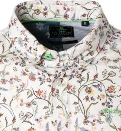 N.Z.A. Hemd 21CN572/10 Leinen-Baumwolle, Weiß gemustert, Weiß -hemdenverkauf 368885 norm2