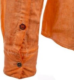 BOB Hemd KOREA450 T/C/arancio Leinen-Baumwolle, Orange meliert -hemdenverkauf 368926 norm3