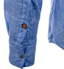 BOB Hemd KOREA450 T/C/azzurro Leinen-Baumwolle, Azzurro meliert -hemdenverkauf 368927 norm3
