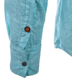 BOB Hemd KOREA450 T/C/turchese Leinen-Baumwolle, Türkis meliert -hemdenverkauf 368928 norm3