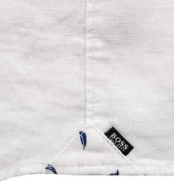 BOSS Hemd Ronn 50453012/100 Kurzarmhemd, Slim Fit, Leinen-Stretch atmungsaktiv, Weiß -hemdenverkauf 369136 norm3