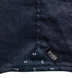 BOSS Hemd Ronn 50453012/402 Kurzarmhemd, Slim Fit, Leinen-Stretch atmungsaktiv, Dunkelblau -hemdenverkauf 369137 norm3