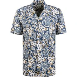 Ben Sherman Hemd 0063422/023 Kurzarmhemd, Relaxed Fit, Mikrofaser, Blau-wollweiß, Blau-weiß