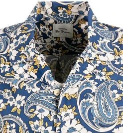 Ben Sherman Hemd 0063422/023 Kurzarmhemd, Relaxed Fit, Mikrofaser, Blau-wollweiß, Blau-weiß -hemdenverkauf 369158 norm2