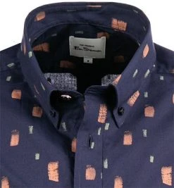 Ben Sherman Hemd 0063414/035 Kurzarmhemd, Regular Fit, Baumwolle, Dunkelblau, Marine -hemdenverkauf 369165 norm2