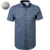 DESOTO Hemd Modern B.D. 41231-3/332 Kurzarmhemd, Jersey, Blau gemustert , Blau