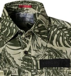 Replay Hemd M4061.000.700/010 Kurzarmhemd, Baumwolle, Grün gemustert, Grün -hemdenverkauf 369234 norm2