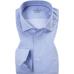 van Laack Hemd Tailor Fit 171677/RATO-LPTFN/007 Baumwolle, Extra langer Arm, Hellblau-weiß gemustert, Hellblau