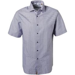 ETERNA Hemd 2456/WS72/16 Kurzarmhemd, Regular Fit, Baumwolle, Blau-weiß gemustert, Blau-weiß