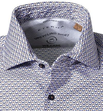 ETERNA Hemd 2456/WS72/16 Kurzarmhemd, Regular Fit, Baumwolle, Blau-weiß gemustert, Blau-weiß 3 ETERNA Hemd 2456/WS72/16 Kurzarmhemd, Regular Fit, Baumwolle, Blau-weiß gemustert, Blau-weiß – Bild 3