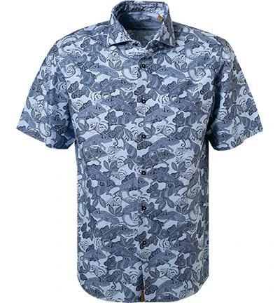 ETERNA Hemd 2459/WS72/17 Kurzarmhemd, Regular Fit, Baumwolle, Mittelblau gemustert, Hellblau 2 ETERNA Hemd 2459/WS72/17 Kurzarmhemd, Regular Fit, Baumwolle, Mittelblau gemustert, Hellblau – Bild 2