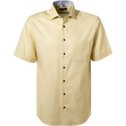 ETERNA Hemd 3270/C15K/71 Kurzarmhemd, Modern Fit, Baumwolle, Pastellgelb, Gelb