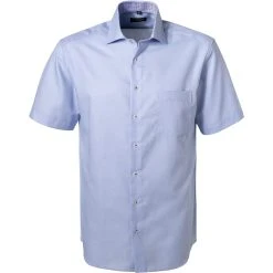 ETERNA Hemd 3270/C15K/12 Kurzarmhemd, Modern Fit, Baumwolle, Hellblau