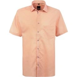 OLYMP Luxor Modern Fit 1209/72/91 Kurzarmhemd, Popeline, Orange gemustert, Orange