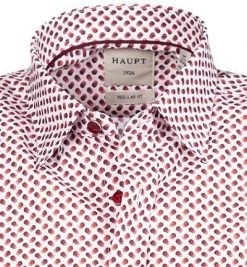 Haupt Hemd 7112828220/40407 Kurzarmhemd, Regular Fit, Baumwolle, Rot-weiß gemustert, Rot-weiß -hemdenverkauf 369616 norm2