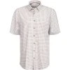 Haupt Hemd 7112828220/40804 Kurzarmhemd, Regular Fit, Baumwolle, Greige-weiß gemustert, Greige-weiß