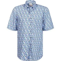 Haupt Hemd 7112828243/40704 Kurzarmhemd, Regular Fit, Baumwolle, Blau gemustert, Blau