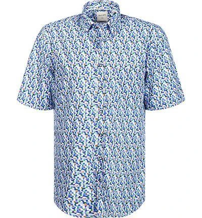 Haupt Hemd 7112828243/40704 Kurzarmhemd, Regular Fit, Baumwolle, Blau gemustert, Blau 2 Haupt Hemd 7112828243/40704 Kurzarmhemd, Regular Fit, Baumwolle, Blau gemustert, Blau – Bild 2