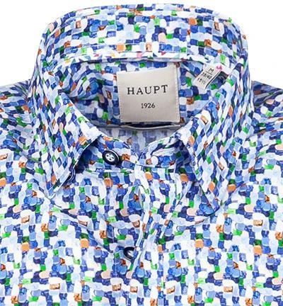 Haupt Hemd 7112828243/40704 Kurzarmhemd, Regular Fit, Baumwolle, Blau gemustert, Blau 3 Haupt Hemd 7112828243/40704 Kurzarmhemd, Regular Fit, Baumwolle, Blau gemustert, Blau – Bild 3