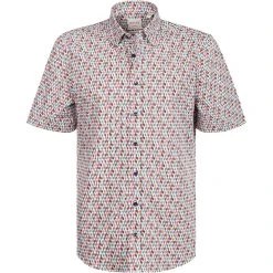 Haupt Hemd 71128218275/40109 Kurzarmhemd, Modern Fit, Baumwolle, Multicolour gemustert, Multicolour