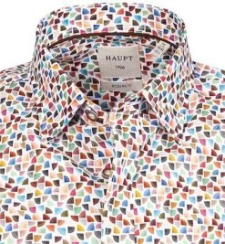 Haupt Hemd 71128218276/40305 Kurzarmhemd, Modern Fit, Baumwolle, Multicolour gemustert, Multicolour -hemdenverkauf 369628 norm2