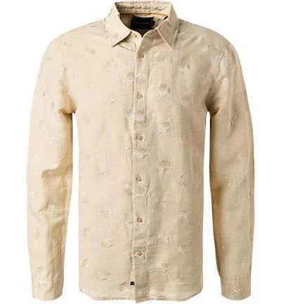 Scotch & Soda Hemd 160786/0217 Relaxed Fit, Leinen, Hellbeige gemustert, Hellbeige 2 Scotch & Soda Hemd 160786/0217 Relaxed Fit, Leinen, Hellbeige gemustert, Hellbeige – Bild 2