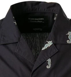 Scotch & Soda Hemd 160796/0217 Kurzarmhemd, Baumwolle, Nachtblau 6 Scotch & Soda Hemd 160796/0217 Kurzarmhemd, Baumwolle, Nachtblau -hemdenverkauf 369895 norm2