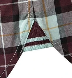 Fred Perry Hemd M1577/799 Kurzarmhemd, Popeline, Mahagoni-mint kariert, Mahogany -hemdenverkauf 369909 norm3