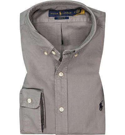 Polo Ralph Lauren Hemd 710845035/001 Custom Fit, Baumwolle, Mittelgrau, Grau 2 Polo Ralph Lauren Hemd 710845035/001 Custom Fit, Baumwolle, Mittelgrau, Grau – Bild 2